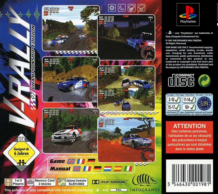 V-rally '97 - Championship Edition — box-2D-back (EU)