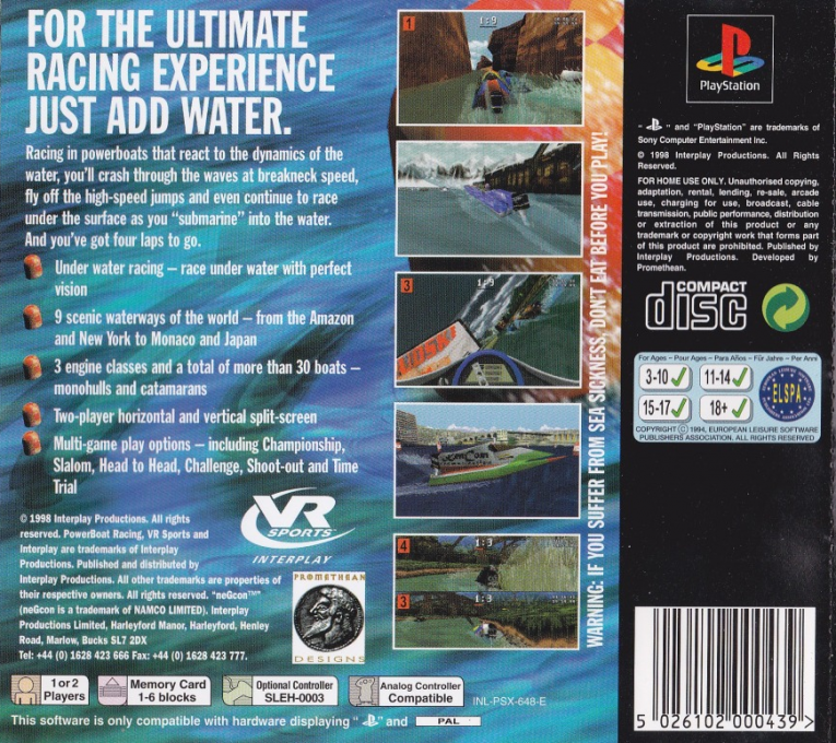 Vr Sports Powerboat Racing — box-2D-back (EU)