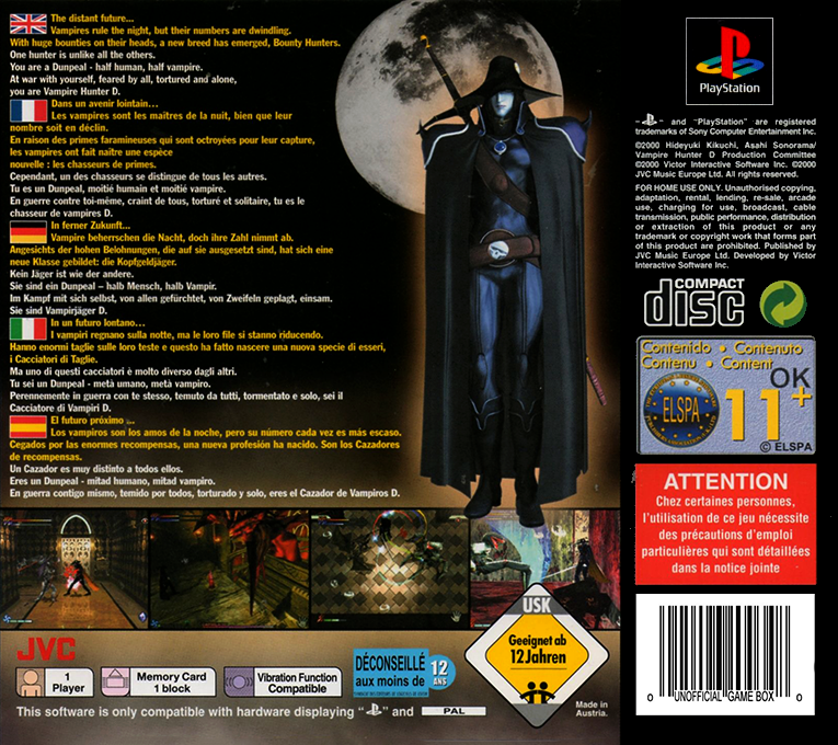Vampire Hunter D — box-2D-back (EU)