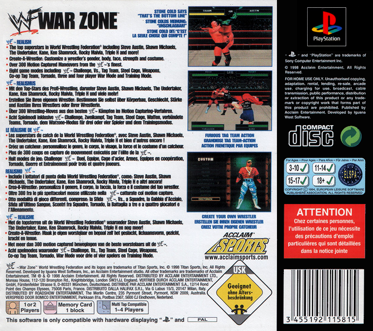 WWF War Zone — box-2D-back (EU)