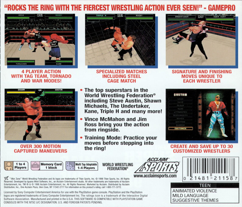 WWF War Zone — box-2D-back (US)