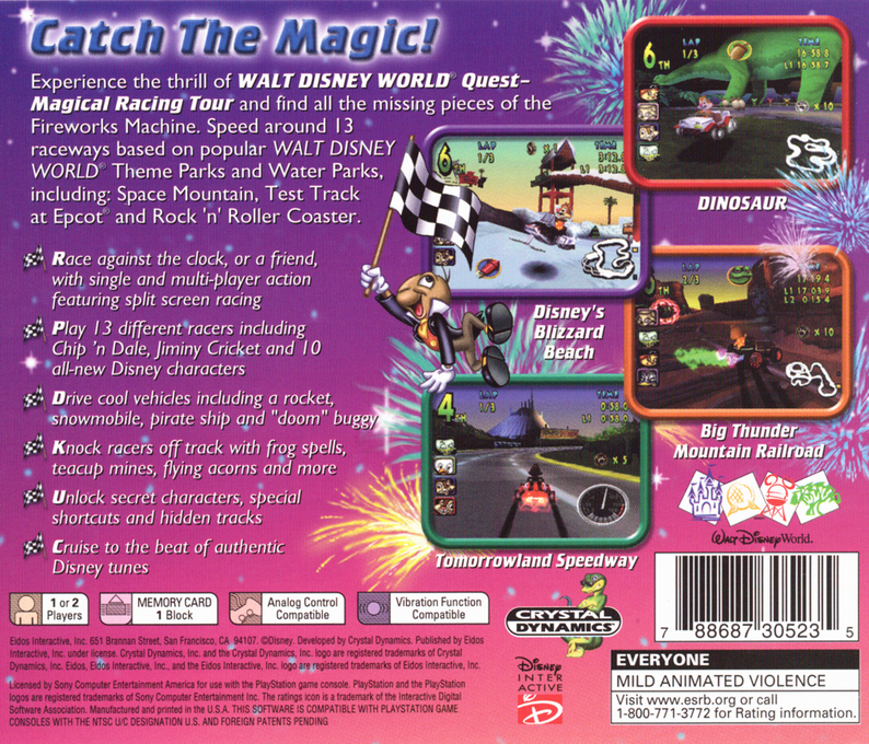 Walt Disney World Quest - Magical Racing Tour — box-2D-back (US)