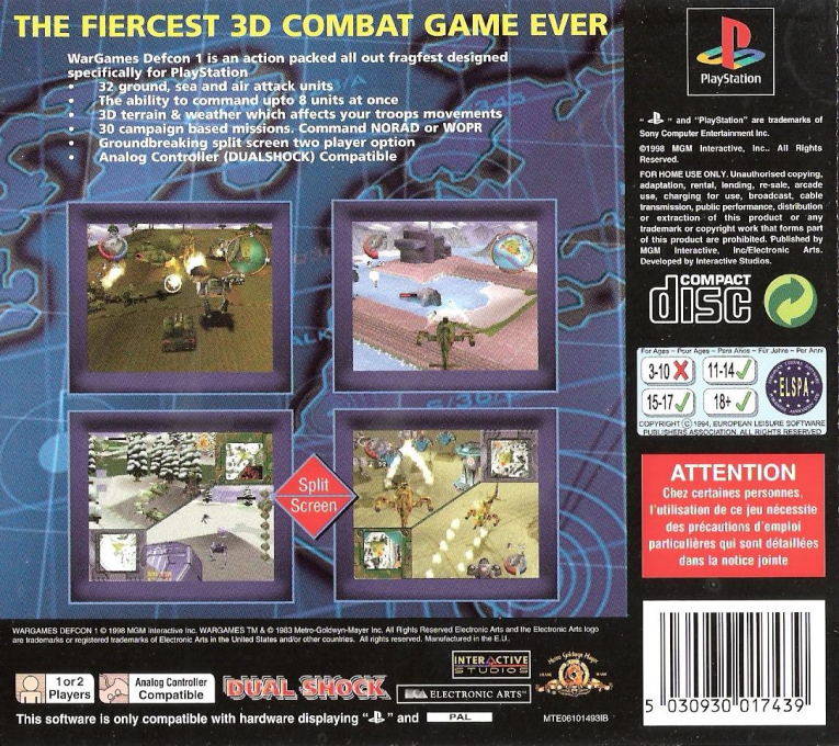 War Games - Defcon 1 — box-2D-back (EU)