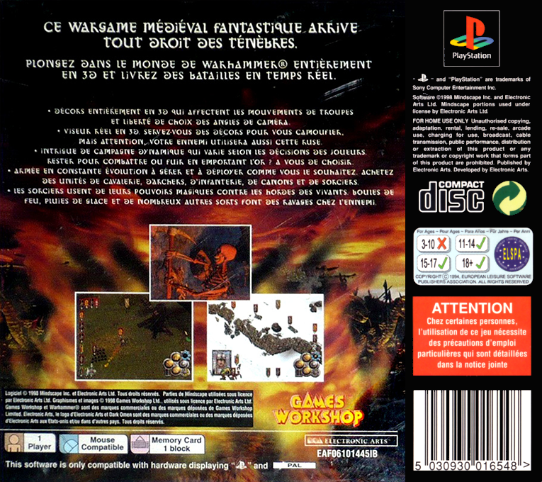 Warhammer - Dark Omen — box-2D-back (FR)
