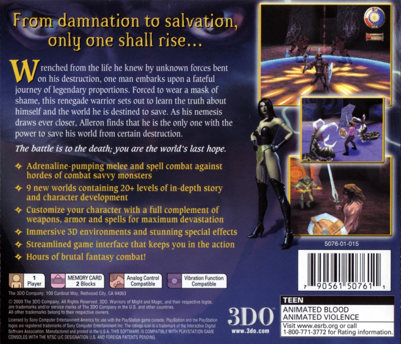Warriors Of Might And Magic — box-2D-back (US)