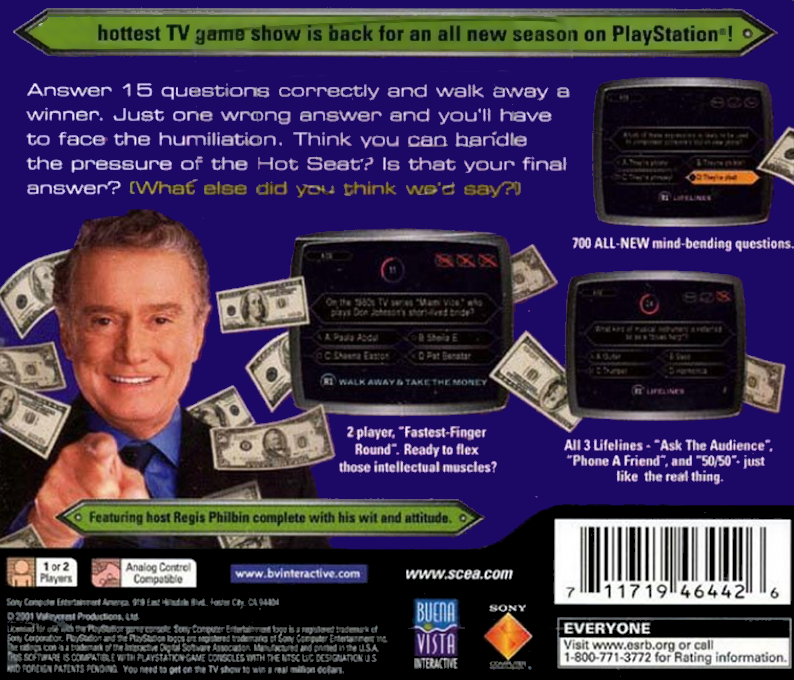 Who Wants To Be A Millionaire ? 3rd Edition — box-2D-back (US)
