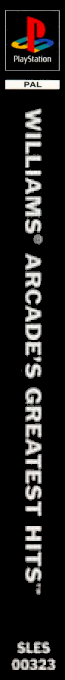 Williams Arcade's Greatest Hits — box-2D-side (EU)