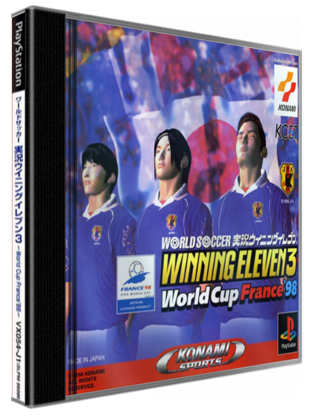 World Soccer Jikkyou Winning Eleven 3 - World Cup France '98 — box-3D (JP)