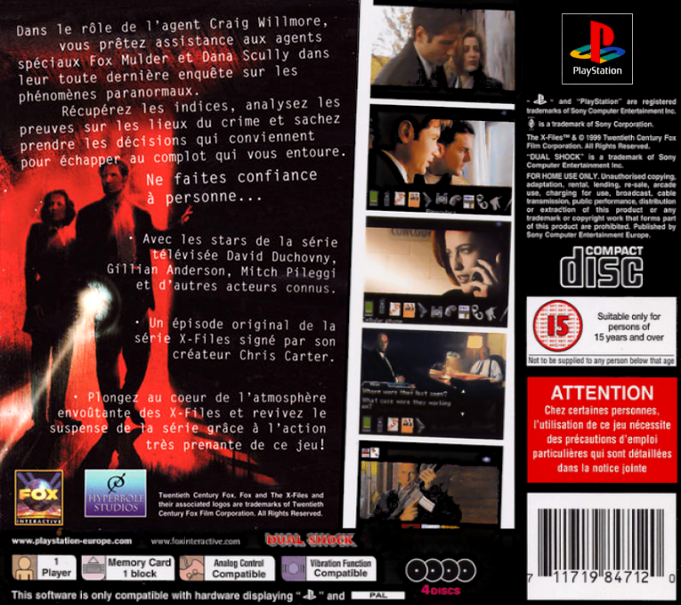 X-files Game, The — box-2D-back (FR)