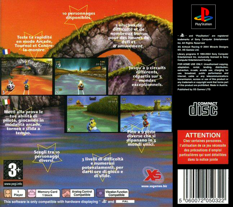 Xs Airboat Racing — box-2D-back (EU)