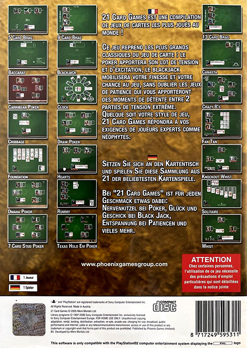 21 Card Games — box-2D-back (EU)