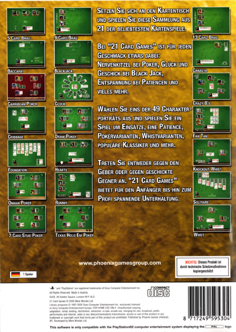 21 Card Games — box-2D-back (DE)
