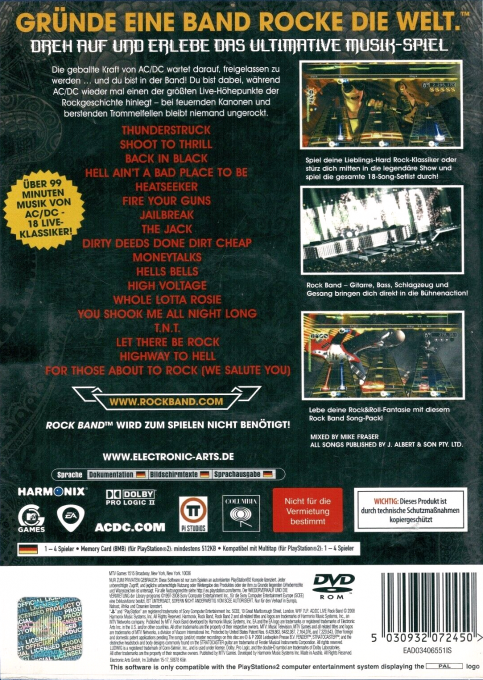 Ac/dc Live - Rock Band Track Pack — box-2D-back (DE)
