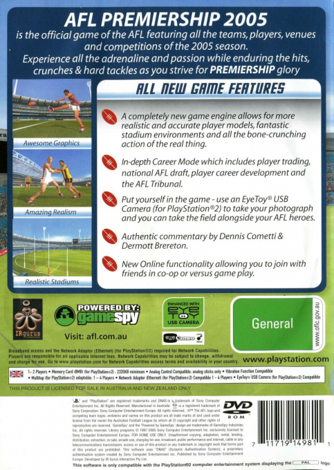 Afl Premiership 2005 — box-2D-back (AU)