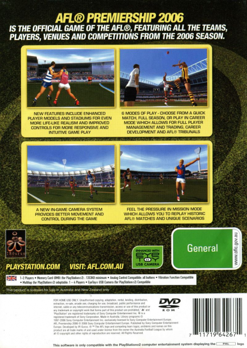 Afl Premiership 2006 — box-2D-back (AU)
