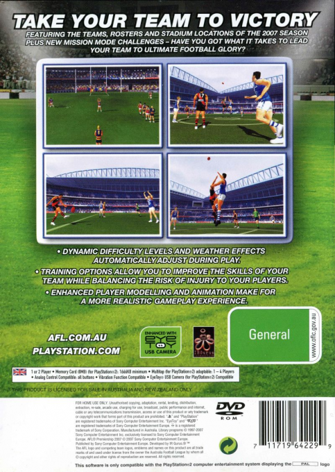 Afl Premiership 2007 — box-2D-back (AU)