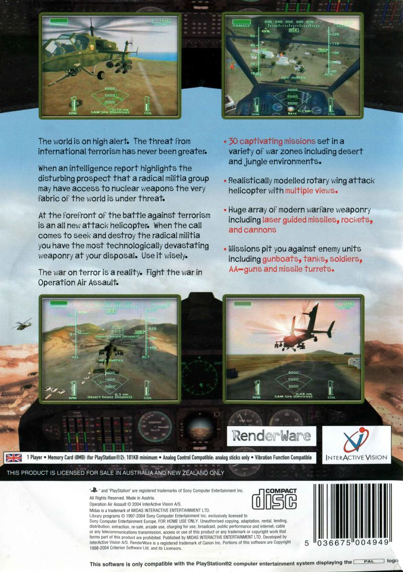 Operation Air Assault — box-2D-back (AU)