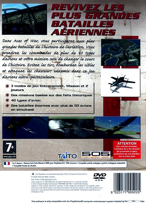 Aces Of War — box-2D-back (FR)