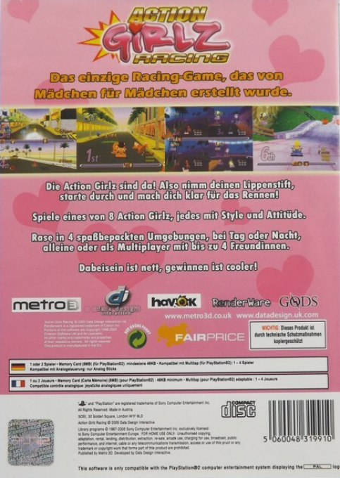Action Girlz Racing — box-2D-back (DE)