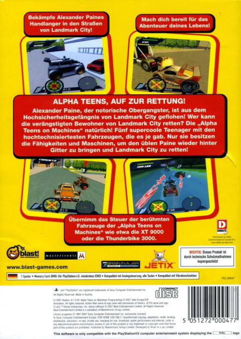 Action Man A.t.o.m. - Alpha Teens On Machines — box-2D-back (DE)