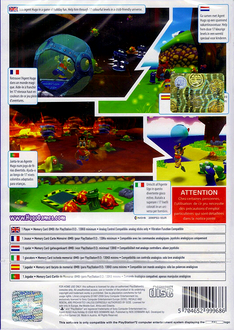 Agent Hugo - Hula Holiday — box-2D-back (EU)