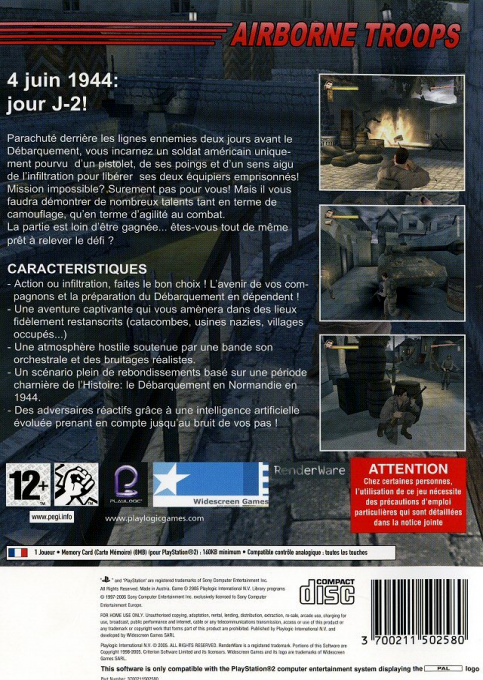 Airborne Troops - Countdown to D-Day — box-2D-back (FR)