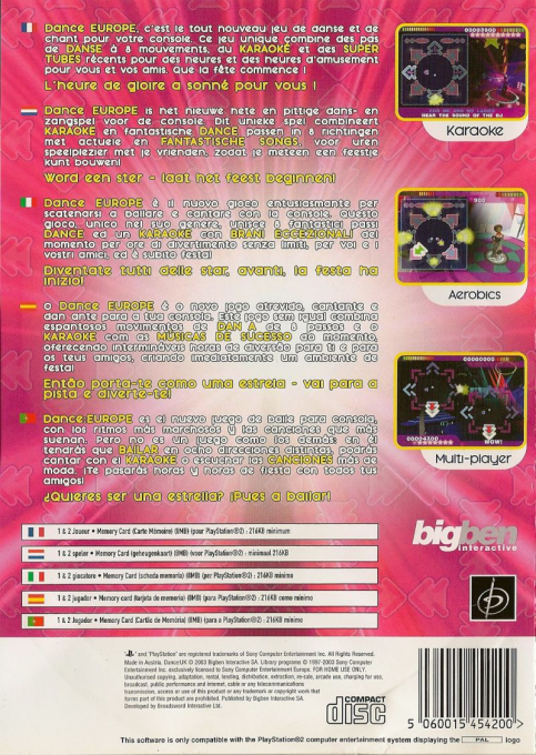 Dance Europe — box-2D-back (EU)