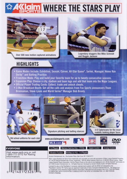 All-Star Baseball 2003 — box-2D-back (US)