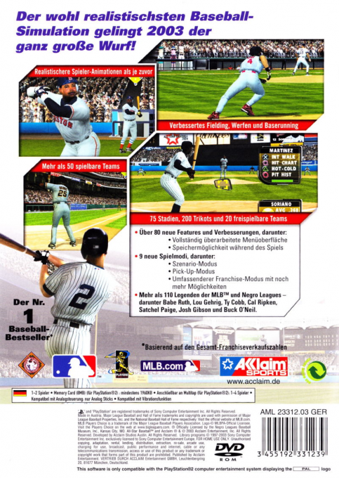 All-Star Baseball 2004 featuring Derek Jeter — box-2D-back (DE)