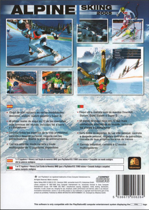 Alpine Skiing 2005 — box-2D-back (EU)