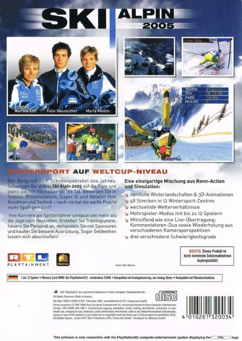 Alpine Skiing 2005 — box-2D-back (DE)