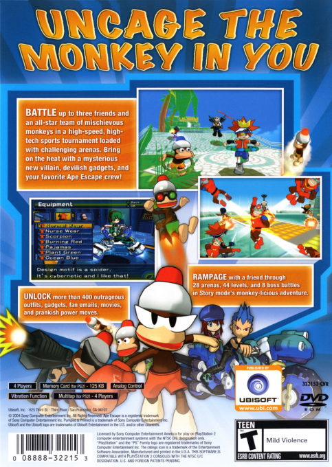 Ape Escape - Pumped And Primed — box-2D-back (US)