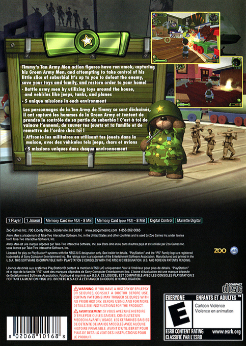 Army Men - Soldiers Of Misfortune — box-2D-back (US)