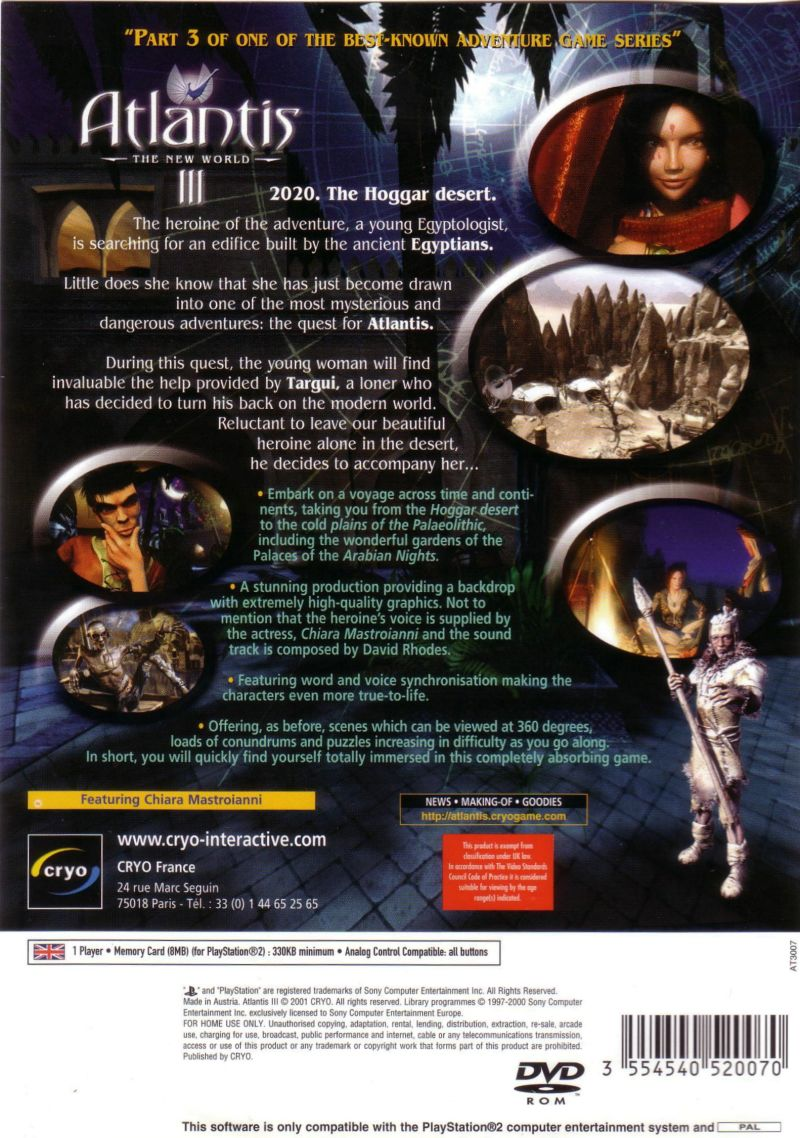 Atlantis 3 - The New World — box-2D-back (EU)