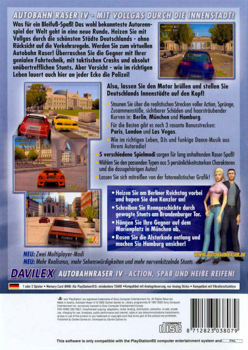 Autobahn Raser 4 — box-2D-back (DE)