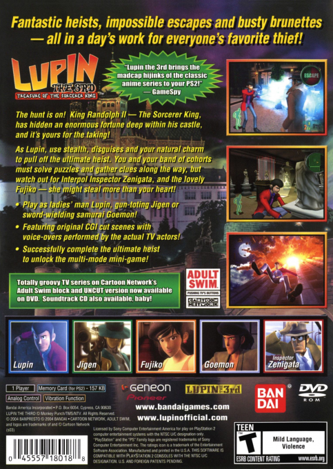 Lupin The 3rd - Treasure Of The Sorcerer King — box-2D-back (US)
