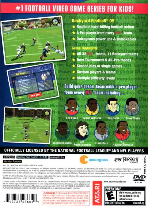 Backyard Football '09 — box-2D-back (US)