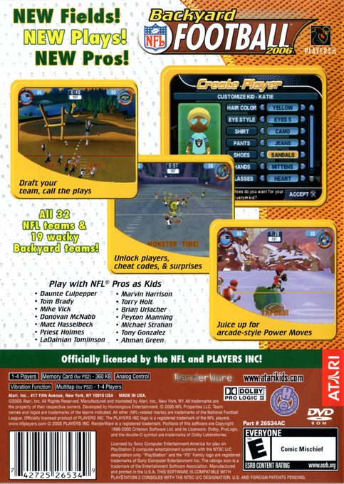 Backyard Football 2006 — box-2D-back (US)