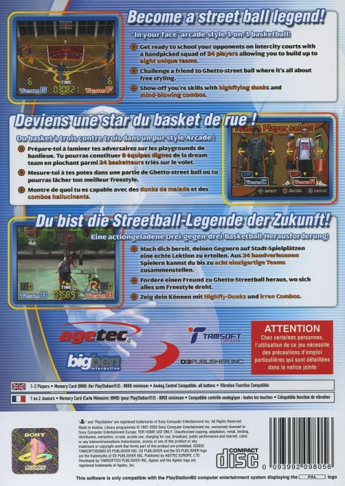 Basketball Xciting — box-2D-back (EU)