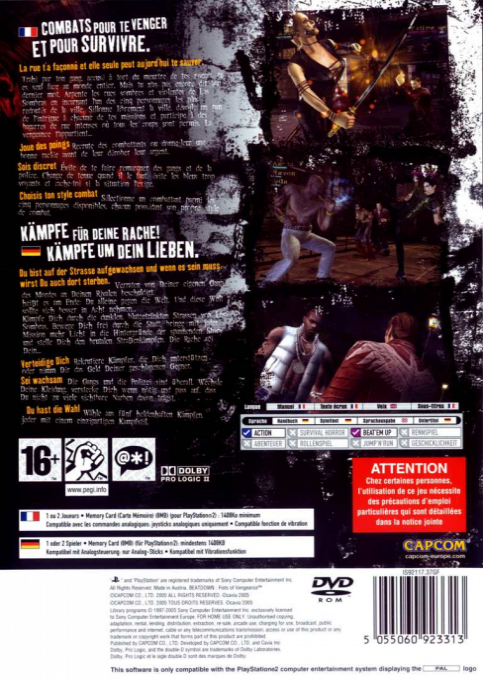 Beat Down - Fists Of Vengeance — box-2D-back (EU)