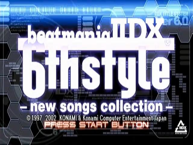 Beatmania 2 Dx 6th Style - New Songs Collection — sstitle (JP)