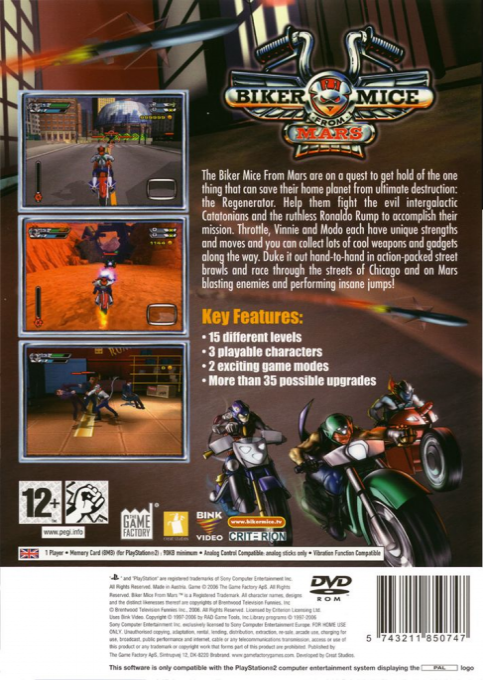 Biker Mice from Mars — box-2D-back (EU)