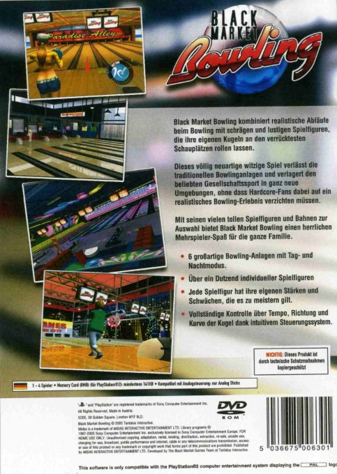 Black Market Bowling — box-2D-back (DE)