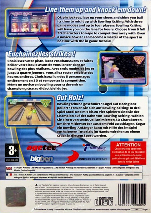 Bowling Xciting — box-2D-back (EU)