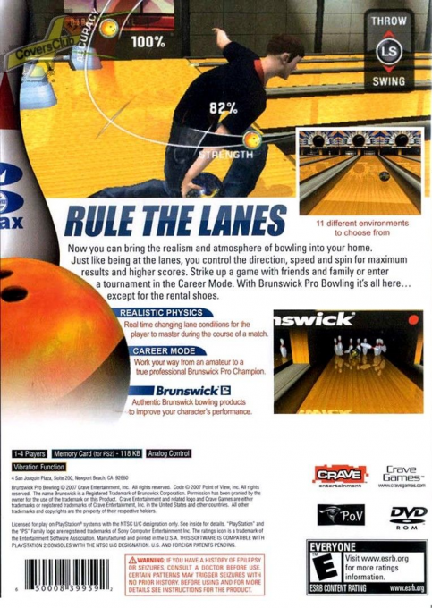 Brunswick Pro Bowling — box-2D-back (US)
