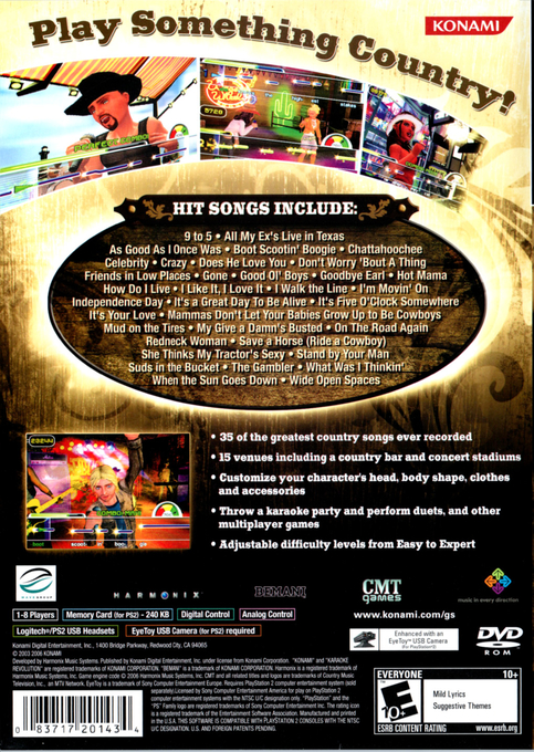 Cmt Presents - Karaoke Revolution Country — box-2D-back (US)