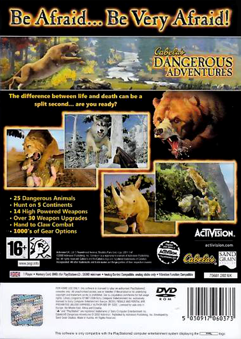 Cabela's Dangerous Adventures — box-2D-back (EU)