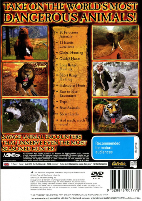 Cabela's Dangerous Hunts 2 — box-2D-back (AU)