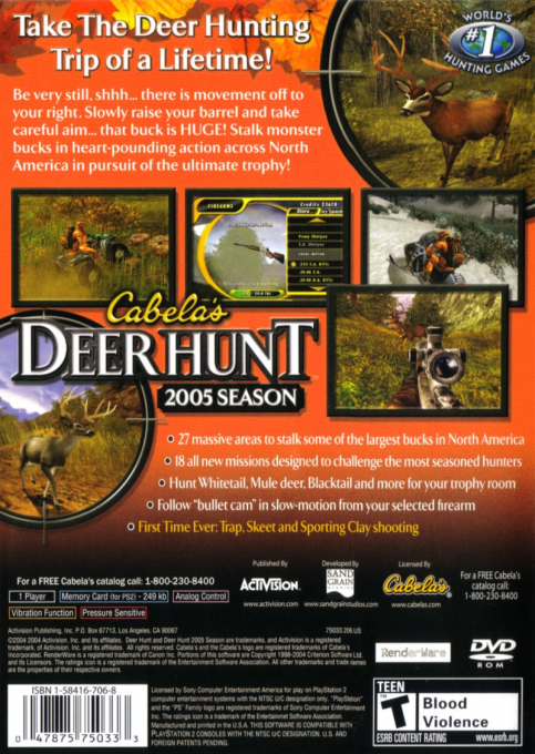 Cabela's Deer Hunt - 2005 Season — box-2D-back (US)