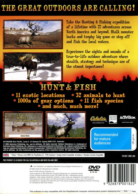 Cabela's Outdoor Adventures — box-2D-back (AU)